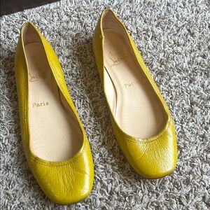 Christian Louboutin Yellow Flats